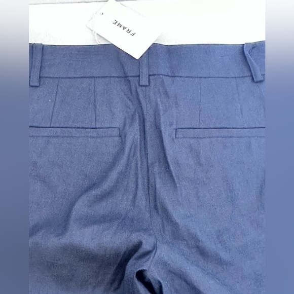 NWT FRAME Linen Blend Capri Trouser Shorts, Size 2 - Picture 7 of 11